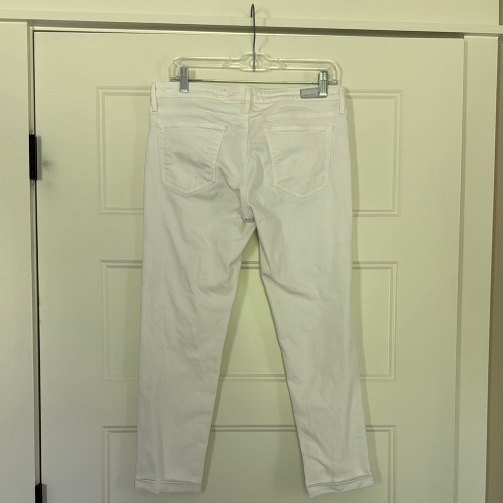 AG Adriano Goldschmied The Stilt Roll-Up Women's White Jeans 31R